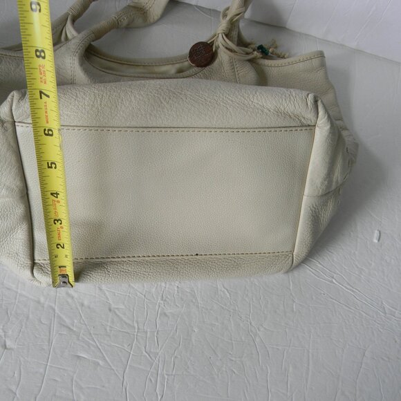 THE SAK CREAM PEBBLE LEATHER LARGE TOTE SHOULDER BAG - Picture 10 of 12